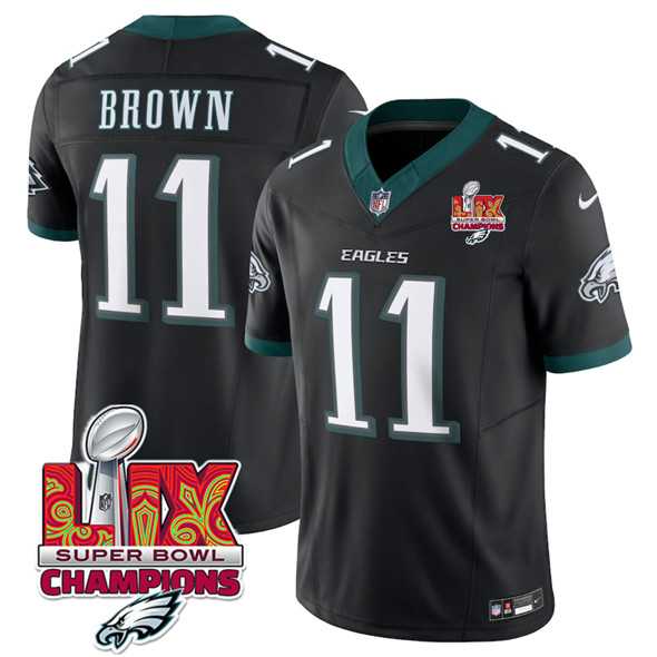 Men & Women & Youth Philadelphia Eagles #11 A.J. Brown Black 2025 Eagles Logo Super Bowl LIX Patch New F.U.S.E. Vapor Untouchable Limited Stitched Jersey Dzhi,We sell and wholesale Men & Women & Youth Philadelphia Eagles #11 A.J. Brown Black 2025 Eagles Logo Super Bowl LIX Patch New F.U.S.E. Vapor Untouchable Limited Stitched Jersey Dzhi on line form chian!